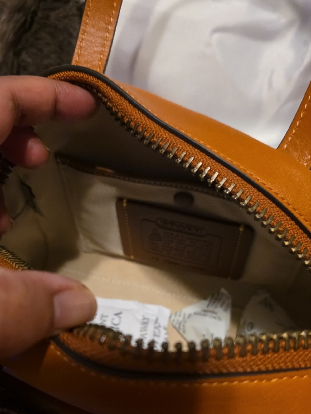 Coach Toffee Twin Turnlock Leather Satchel with Twin Front Pockets - Picture 5 of 8